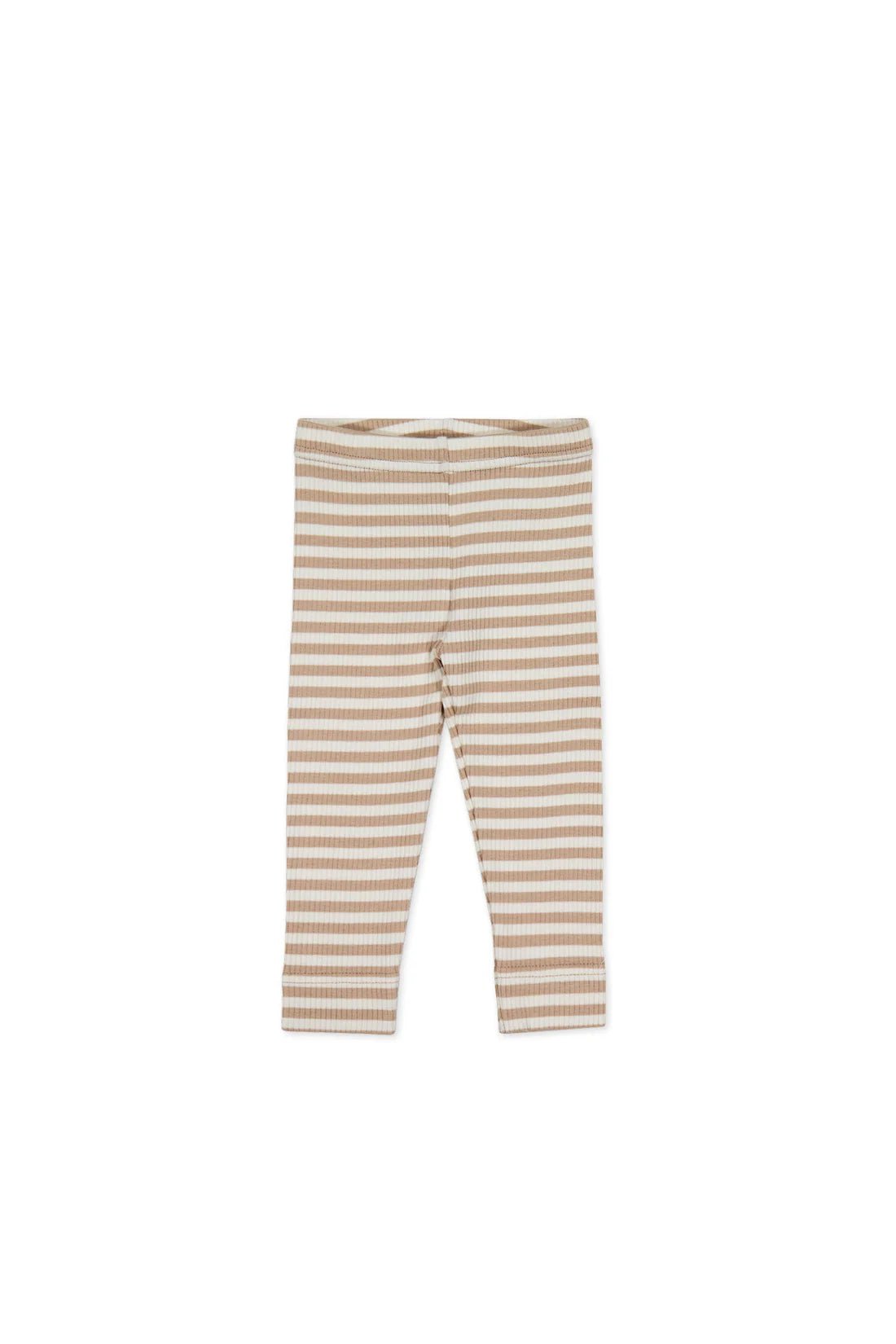 Organic Cotton Modal Legging - Narrow Stripe Baker/Cloud - Aster & Ruby