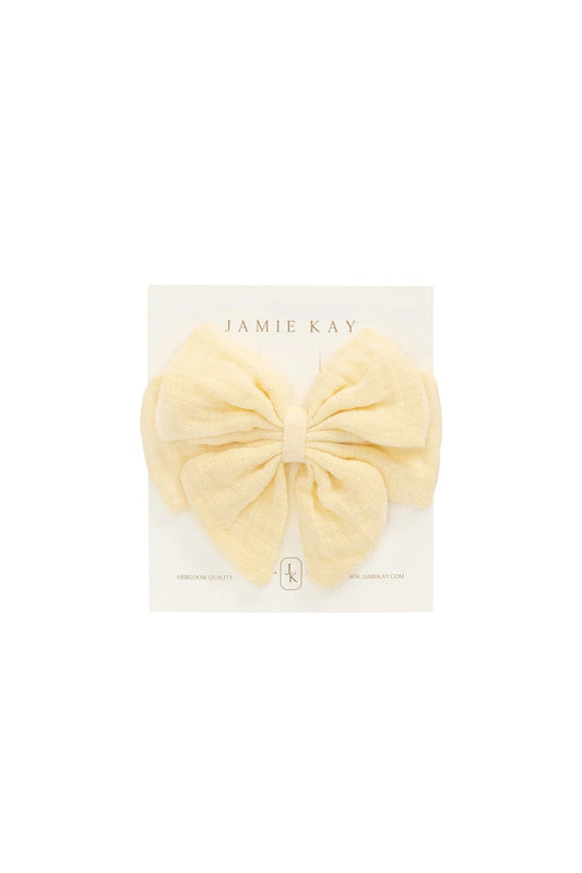 Organic Cotton Muslin Annalise Bow - Aster & Ruby
