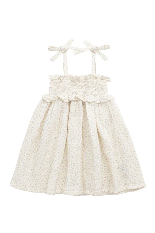 Organic Cotton Muslin Cleo Dress - Pippa Pink - Aster & Ruby