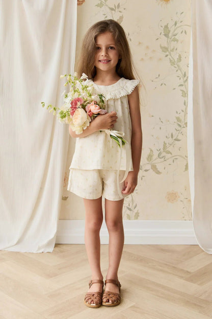 Organic Cotton Muslin Emelia Short - Aster & Ruby