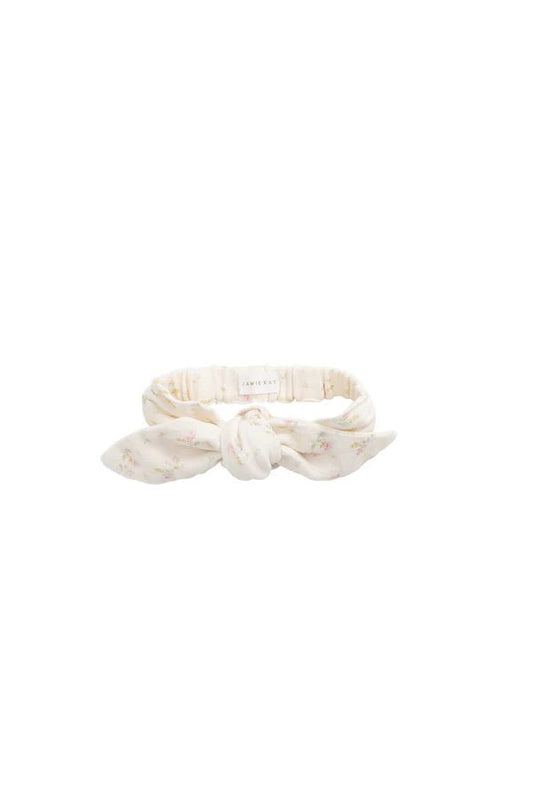 Organic Cotton Muslin Headband Emelia Pink - Aster & Ruby