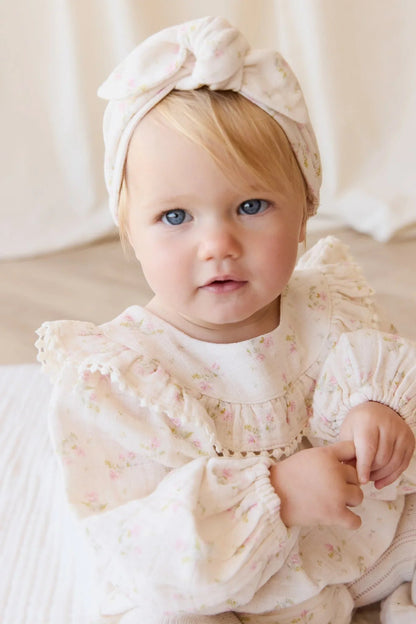 Organic Cotton Muslin Headband Emelia Pink - Aster & Ruby