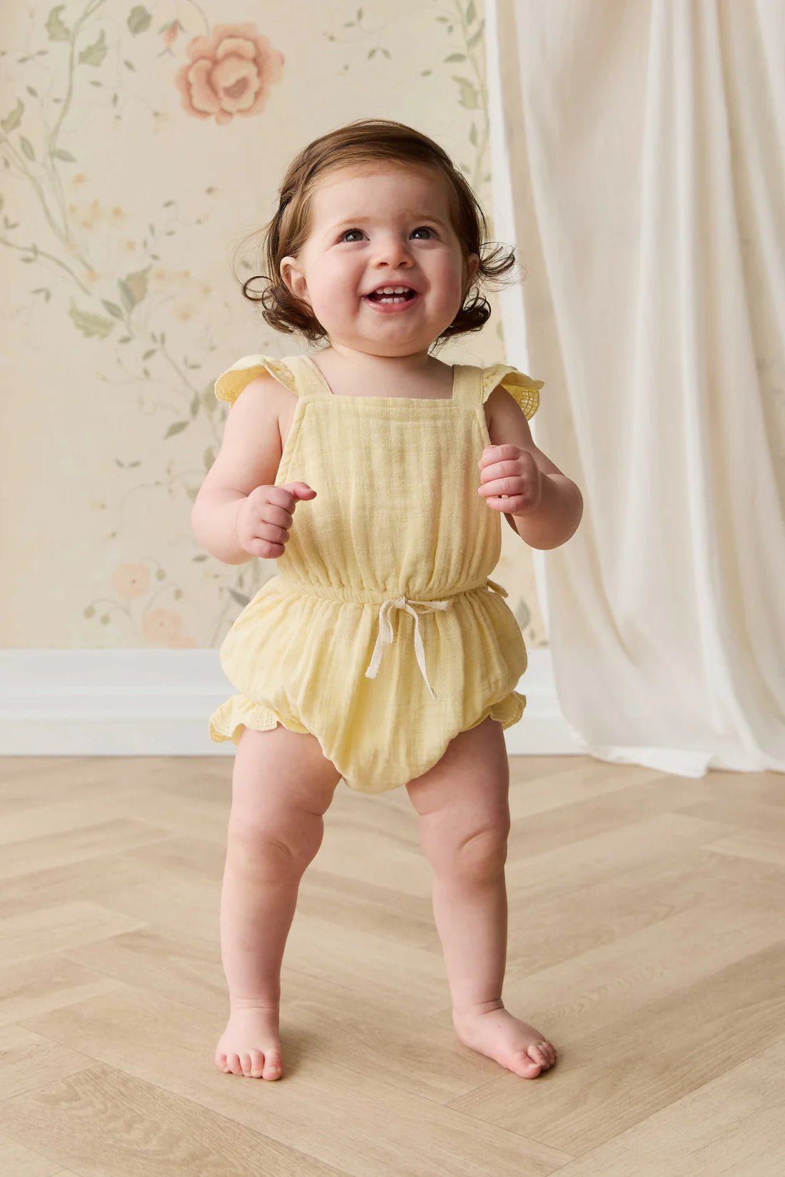 Organic Cotton Muslin Luciana Playsuit - Aster & Ruby