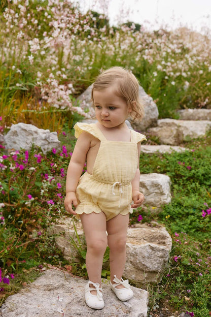 Organic Cotton Muslin Luciana Playsuit - Aster & Ruby