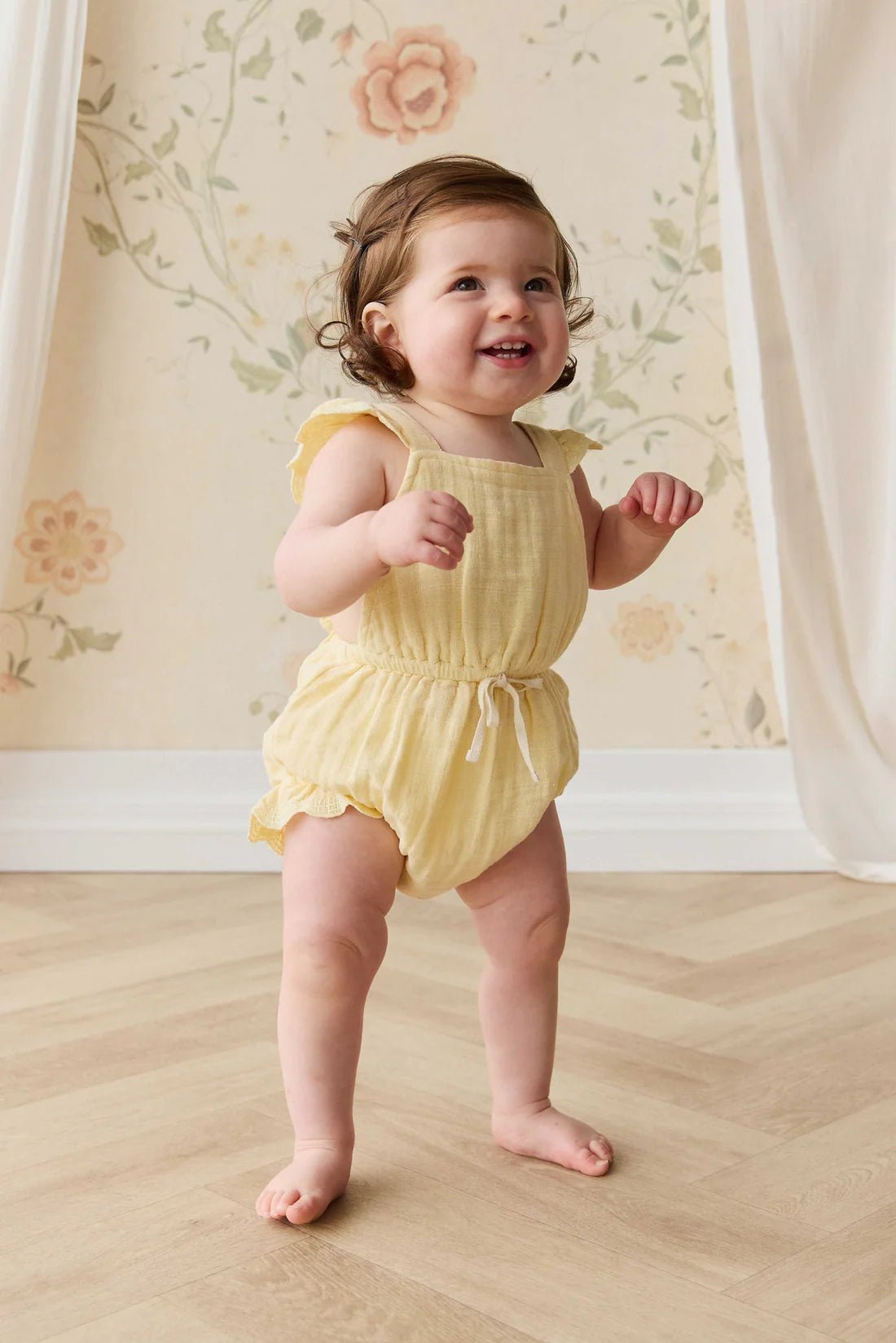 Organic Cotton Muslin Luciana Playsuit - Aster & Ruby