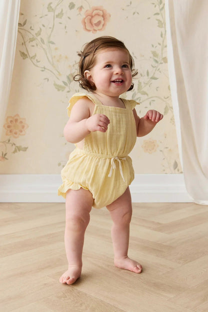 Organic Cotton Muslin Luciana Playsuit - Aster & Ruby