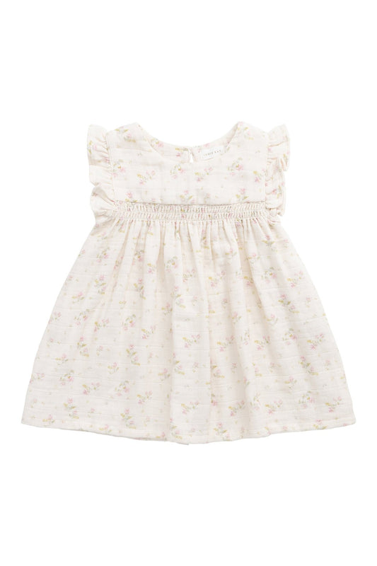 Organic Cotton Muslin Tiana Dress Emelia Pink - Aster & Ruby