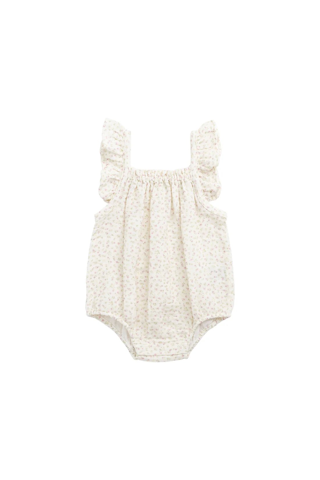 Organic Cotton Muslin Tiana Playsuit - Pippa Pink - Aster & Ruby