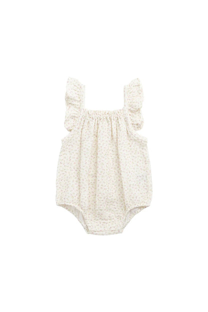 Organic Cotton Muslin Tiana Playsuit - Pippa Pink - Aster & Ruby