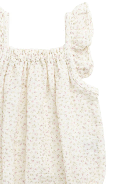 Organic Cotton Muslin Tiana Playsuit - Pippa Pink - Aster & Ruby