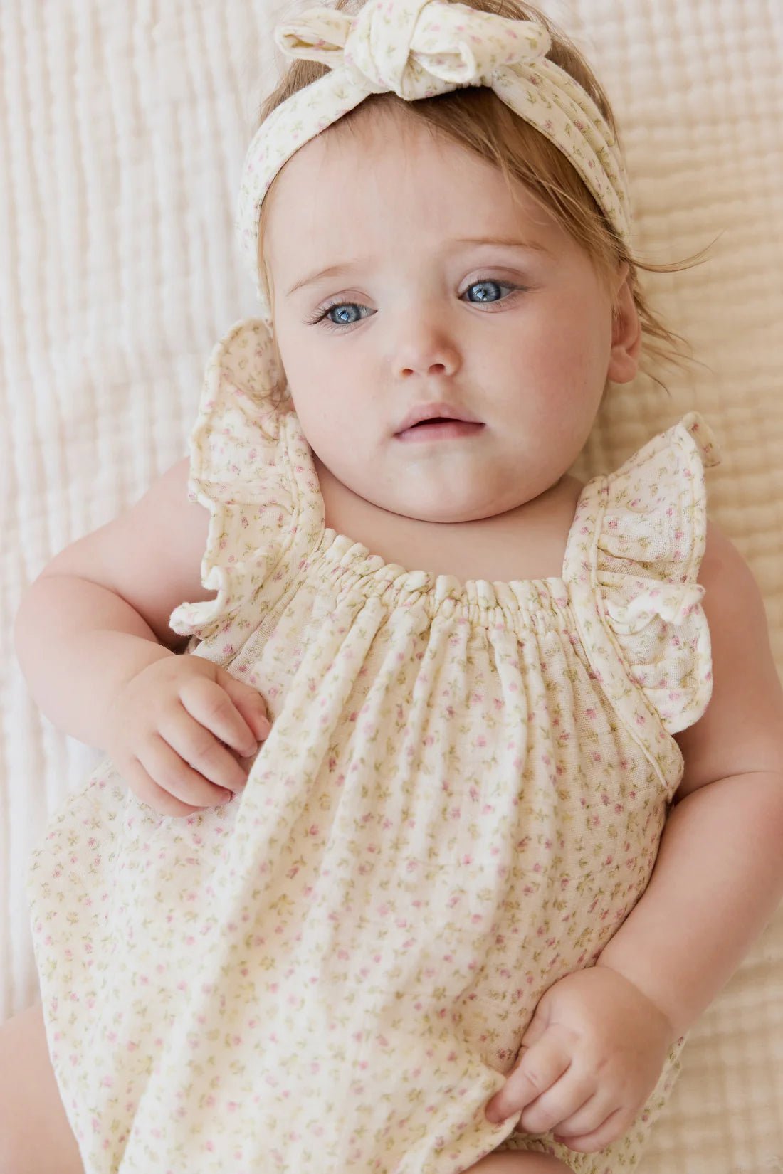 Organic Cotton Muslin Tiana Playsuit - Pippa Pink - Aster & Ruby