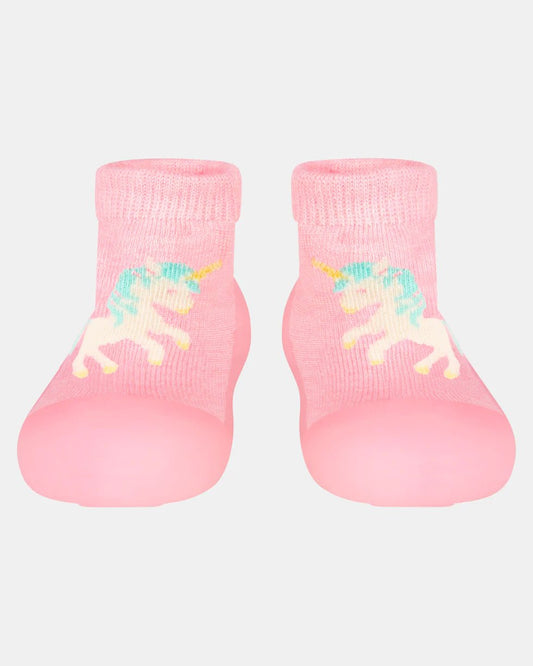 Organic Hybrid Walking Socks Dreamtime Footsteps Unicorn - Aster & Ruby