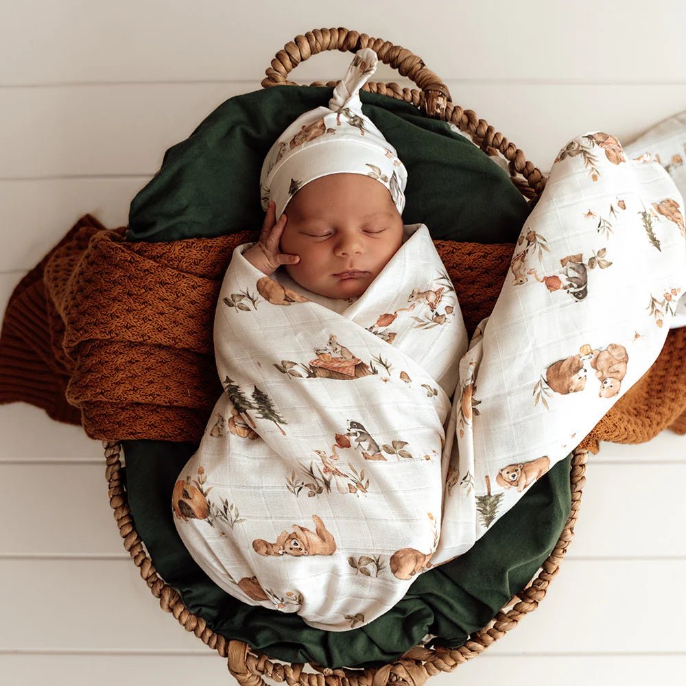 Organic Muslin Wrap Bears - Aster & Ruby