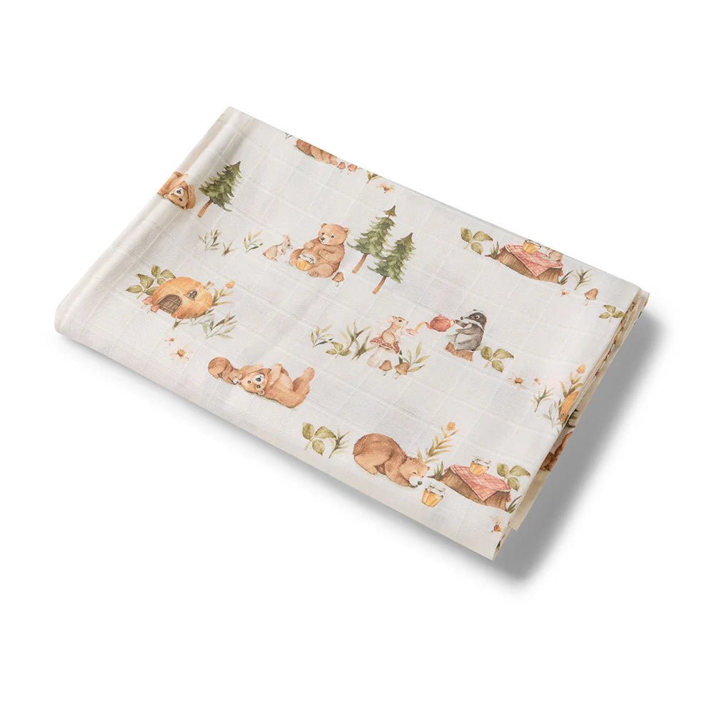 Organic Muslin Wrap Bears - Aster & Ruby