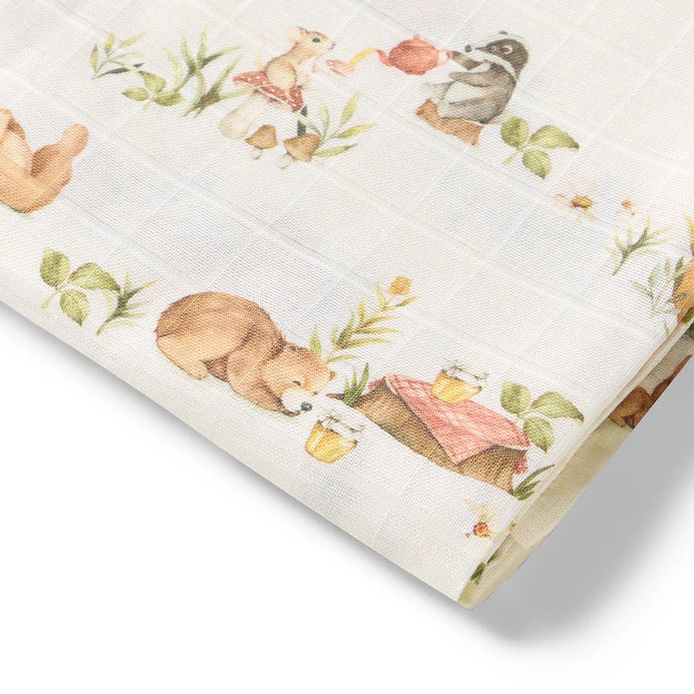 Organic Muslin Wrap Bears - Aster & Ruby
