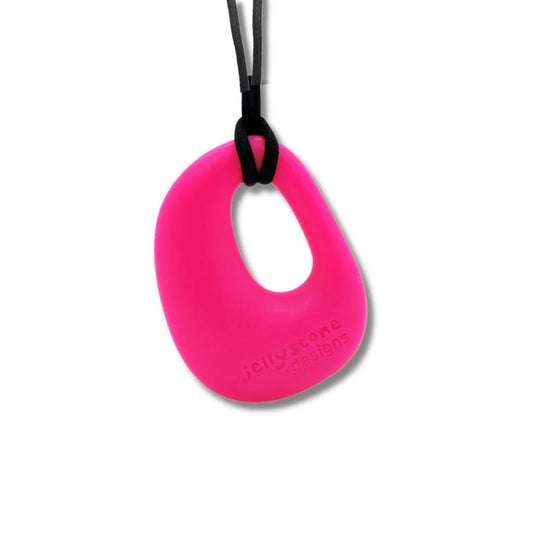 Organic Pendant Necklace Fuchsia Bubblegum - Aster & Ruby