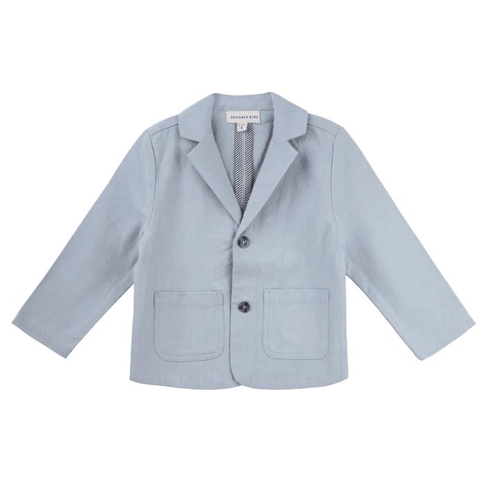 Oscar Linen Suit Jacket Ice Blue-Aster & Ruby