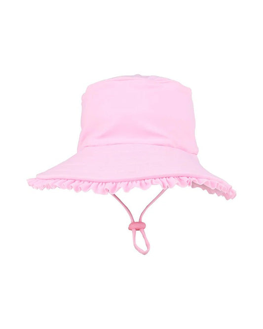 Pale Pink Swim Hat with Quick Release Neck Tie - Aster & Ruby