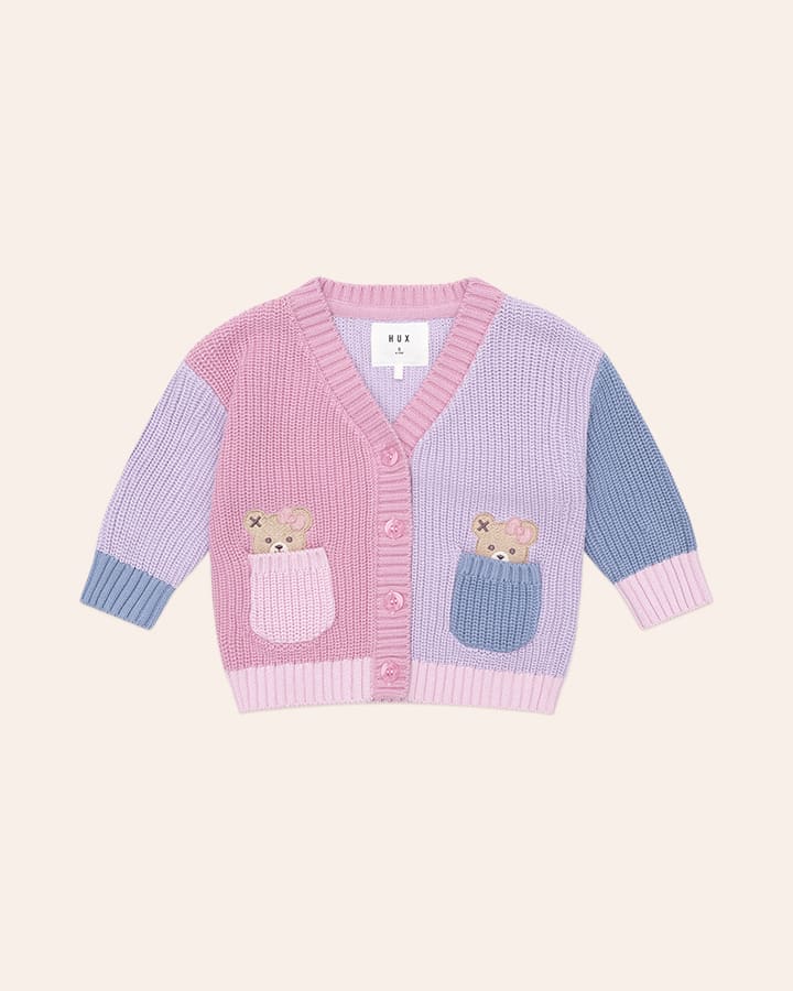 Peeping Pocket Girl Cardigan - Aster & Ruby