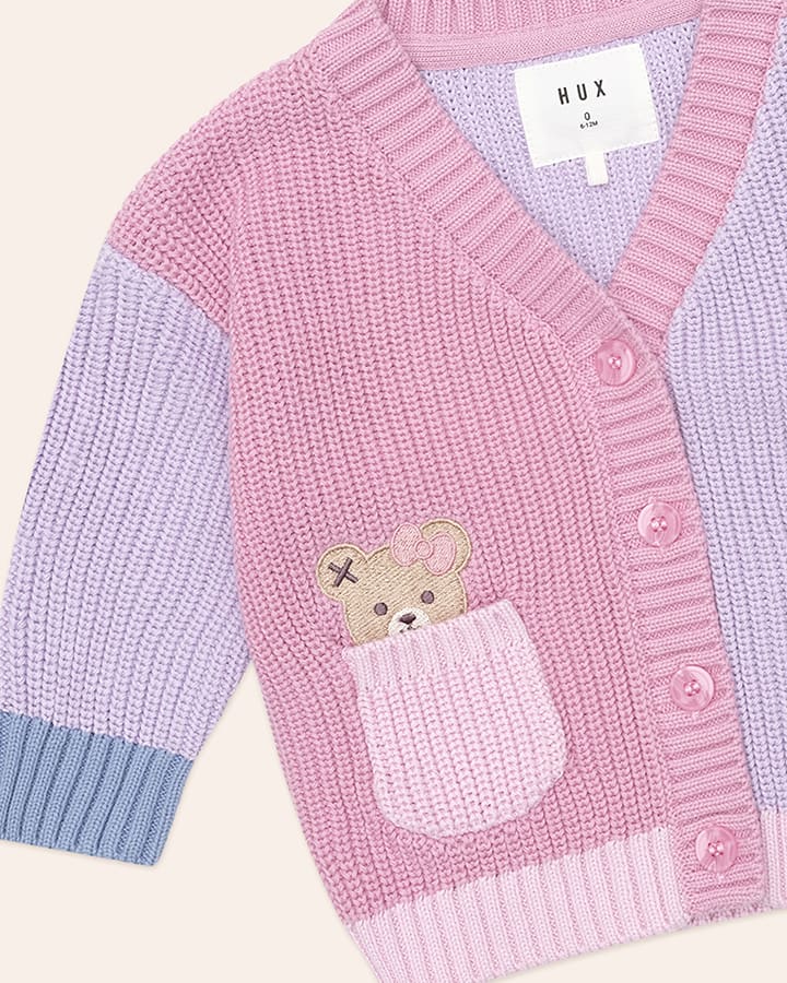 Peeping Pocket Girl Cardigan - Aster & Ruby