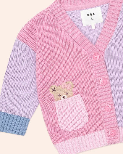 Peeping Pocket Girl Cardigan - Aster & Ruby