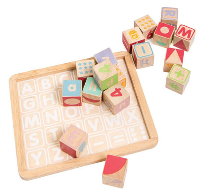 Petilou ABC Wooden Blocks - Aster & Ruby