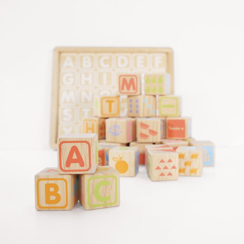 Petilou ABC Wooden Blocks - Aster & Ruby