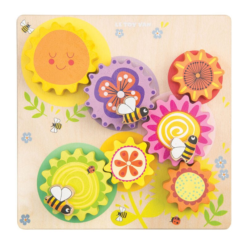 Petilou Gears & Cogs Busy Bee Learning Puzzle - Aster & Ruby