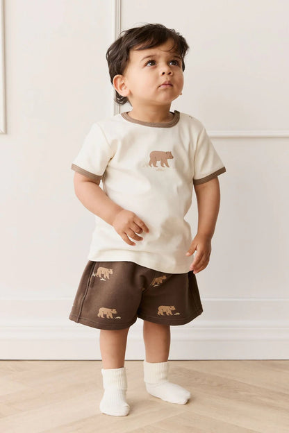 Pima Cotton Erik Tee - Buddy Bear Cloud - Aster & Ruby