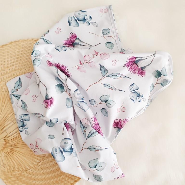 Pink Eucalyptus Swaddle Wrap-Aster & Ruby