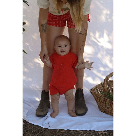 PLAYSUIT | SHAWN THE PRAWN – children's product by Ziggy Lou | Aster & Ruby