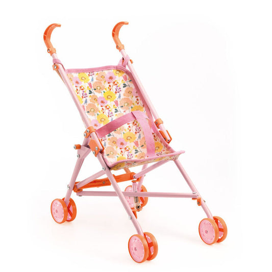 Pomea Pink Flower Doll Umbrella Stroller - Aster & Ruby