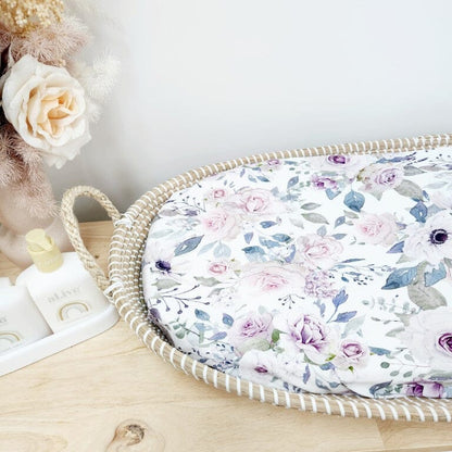 Poppy Bassinet Sheet-Aster & Ruby