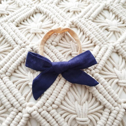 Poppy Headband Navy-Aster & Ruby