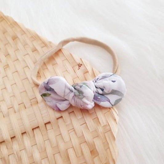 Poppy Mini Bow Headband-Aster & Ruby