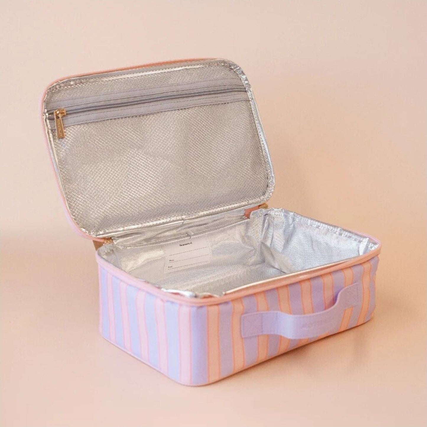 Powder Stripe Large Lunch Bag – insulated kids lunch bag by Fox & Fallow | Aster & Ruby