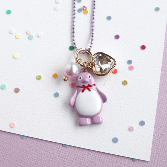 Precious Penguin Necklace-Aster & Ruby