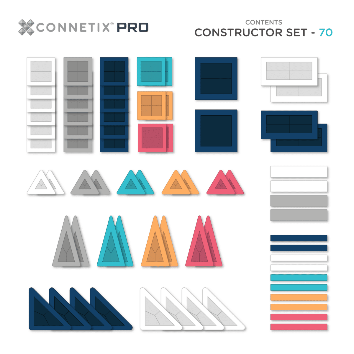 PRO Constructor Set 70 pc - Aster & Ruby