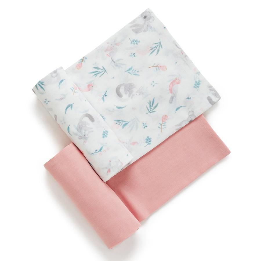 Pure Baby Blossom Friends Muslin Wrap Gift Pack-Aster & Ruby