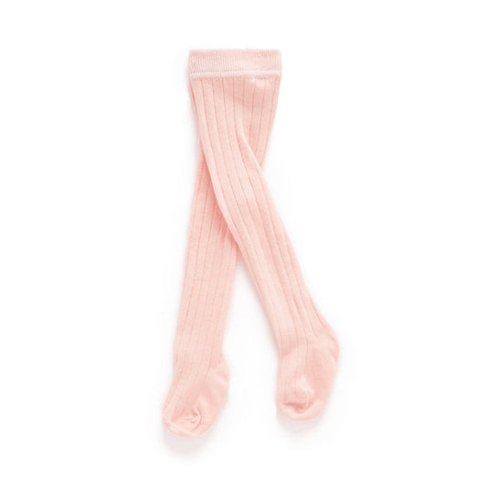 Pure Baby Rib Tights Apricot-Aster & Ruby