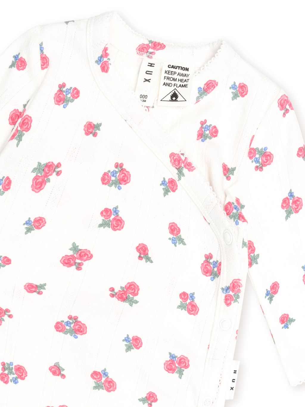 Floral Pointelle Kimono Romper