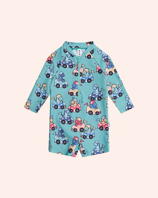 Racer Dino Swimsuit Shortie - Aster & Ruby