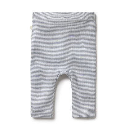Rain Drop Organic Stripe Rib Leggings - Aster & Ruby
