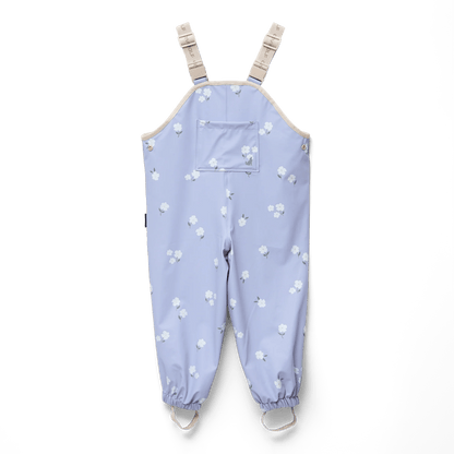 Rain Overalls Floral Periwinkle - Aster & Ruby