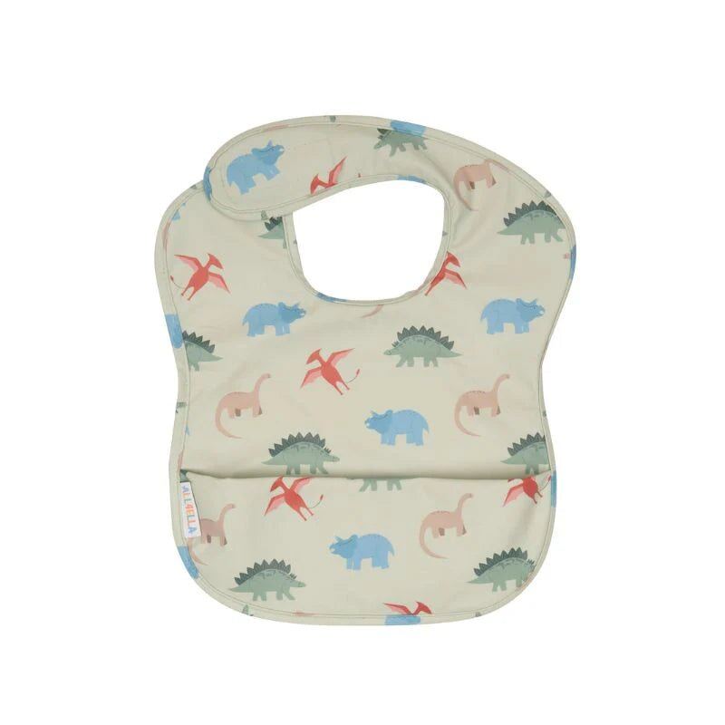 Recycled Pouch Bib Dinosaurs – Aster & Ruby