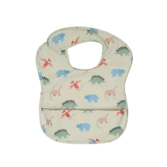 Recycled Pouch Bib Dinosaurs – Aster & Ruby