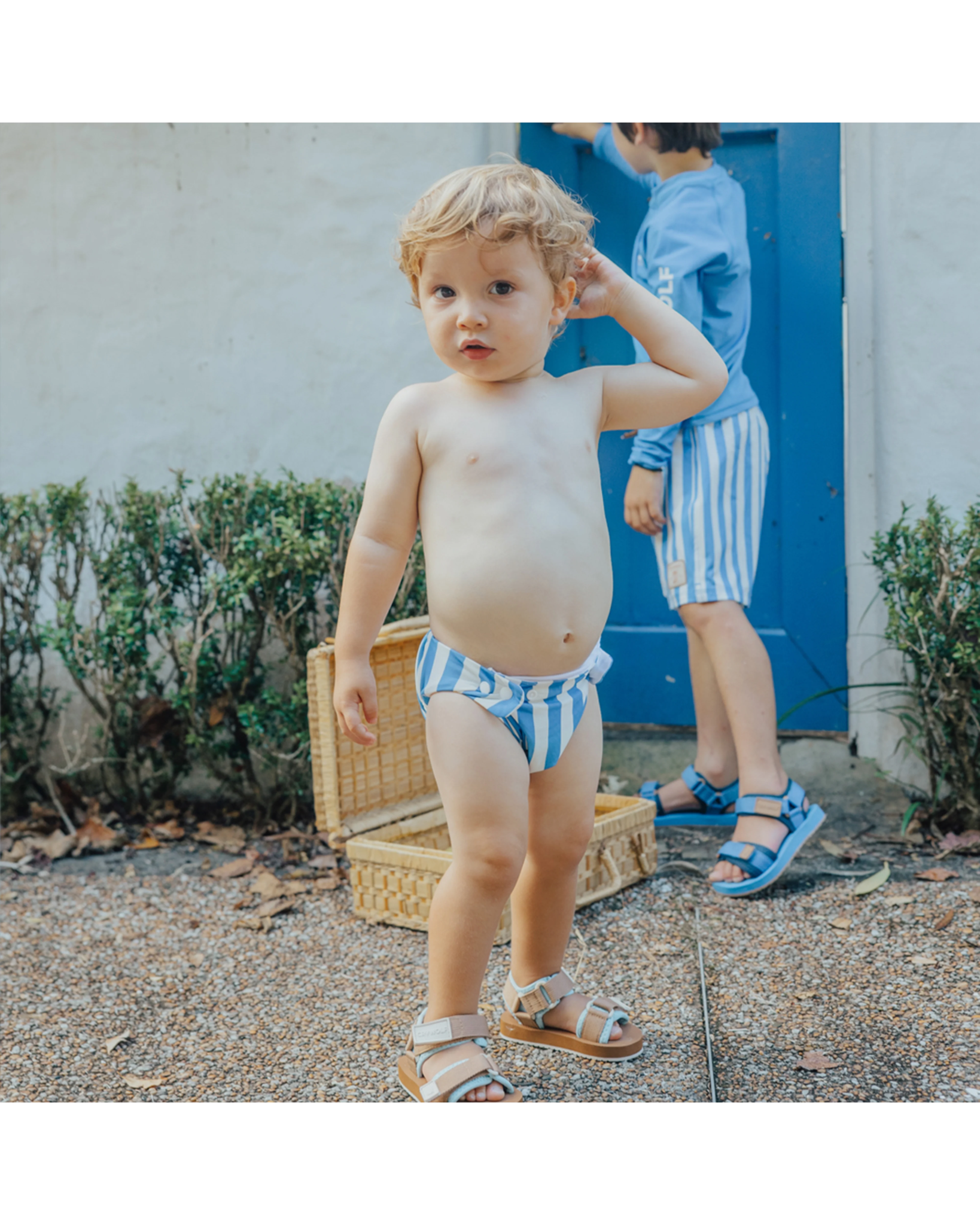 Reusable Swim Nappy Deep Sea Stripe - Aster & Ruby