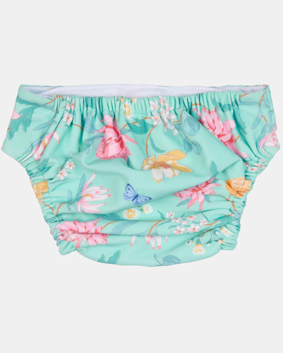 Toshi swim nappy – Reusable Swim Nappy Paradise Waratah Mint from Aster & Ruby