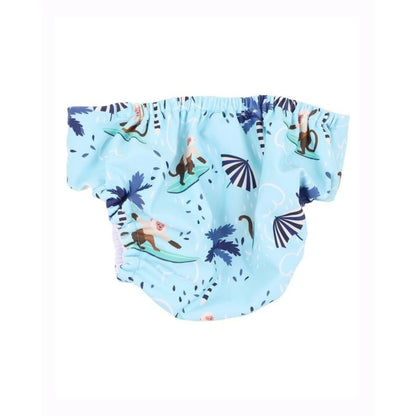 Riley Print Aqua Nappy - Aster & Ruby