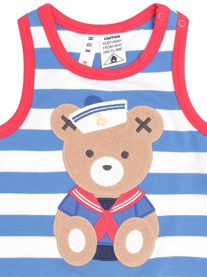 Nautical Stripe Sitting Sleeveless Romper